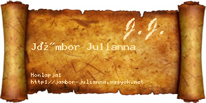 Jámbor Julianna névjegykártya