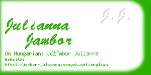 julianna jambor business card